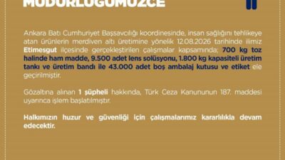 Ankara Emniyet Müdürlüğü, merdiven altı üretimle mücadele kapsamında gerçekleştirilen operasyonda