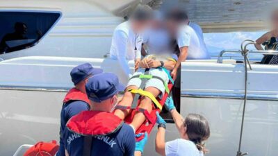Muğla’nın Fethiye ilçesi açıklarında seyreden özel bir tekne yolcusu, yaşadığı