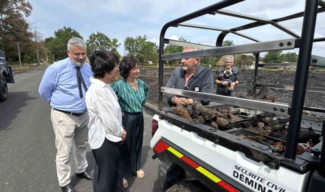 Gironde Bölgesi’ndeki Fransız köyü Le Porge’da meydana gelen orman yangını,