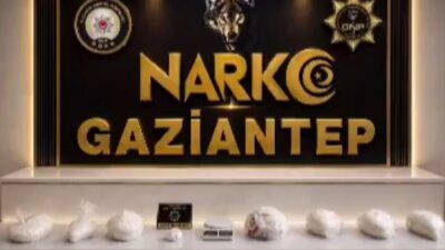 Gaziantep’te polis ekipleri tarafından gerçekleştirilen operasyonda 7 kilogram metamfetamin ve