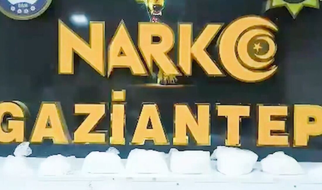 Gaziantep’te Emniyet Müdürlüğü Narkotik Suçlarla Mücadele Şube Müdürlüğü ekiplerince gerçekleştirilen