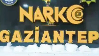 Gaziantep’te Emniyet Müdürlüğü Narkotik Suçlarla Mücadele Şube Müdürlüğü ekiplerince gerçekleştirilen
