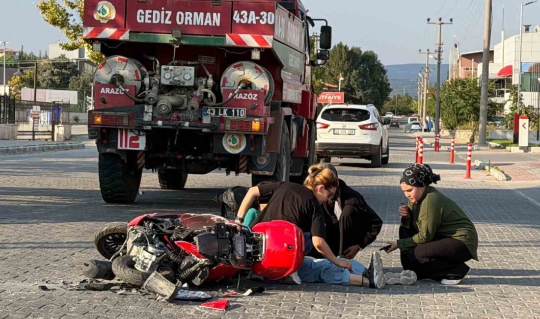 Gediz ilçesinde, bir arazöz ile motosikletin karıştığı trafik kazasında 1