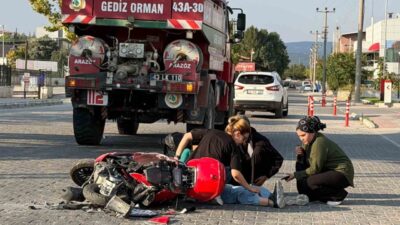 Gediz ilçesinde, bir arazöz ile motosikletin karıştığı trafik kazasında 1