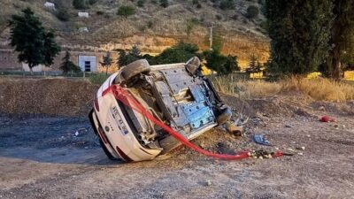 Nevşehir’in Göre beldesine bağlı merkez ilçede meydana gelen bir trafik