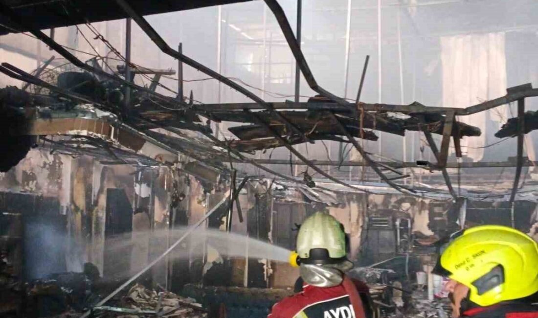 Germencik ilçesinde bulunan bir mobilya mağazasında, şimdiye kadar belirlenemeyen bir