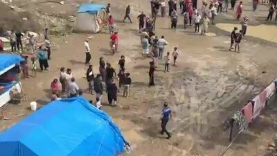 Giresun’un Aksu Festival Alanı’nda konaklayan konar göçerler arasında çıkan olaya