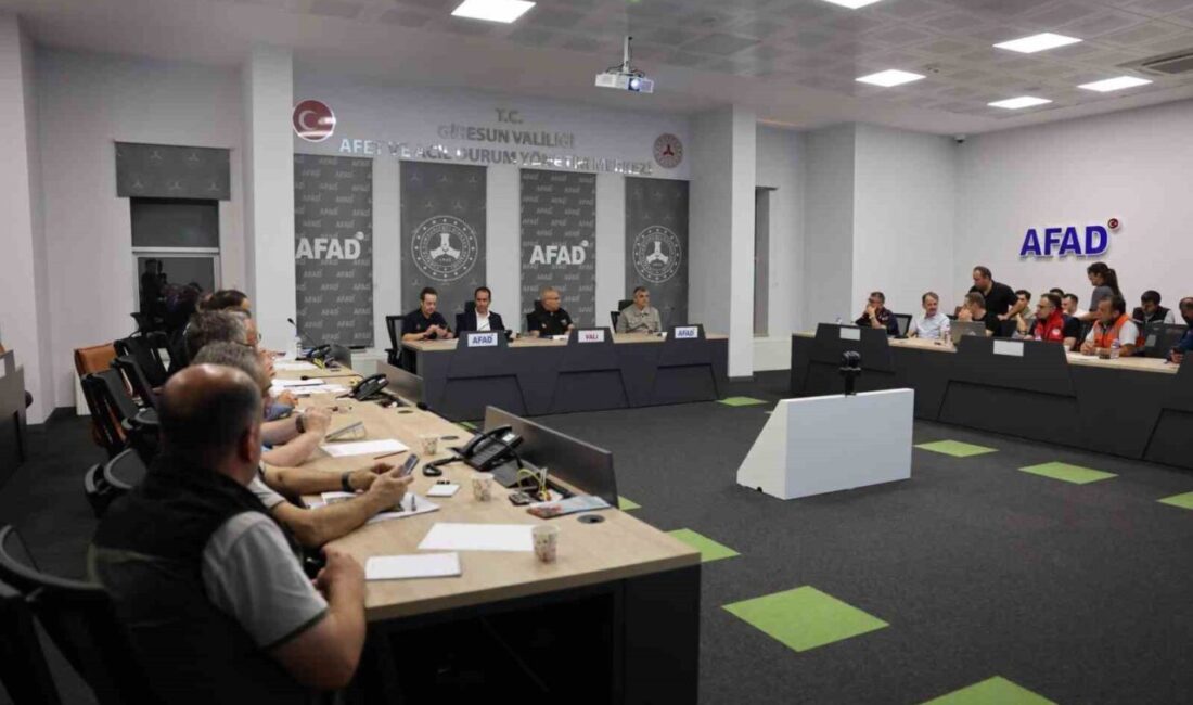 Giresun’da meydana gelen şiddetli yağışların yol açtığı olumsuz şartlar sonrasında