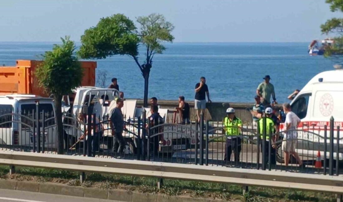 Giresun’da Karadeniz Sahil Yolu’nda meydana gelen trafik kazasında ağır yaralanan