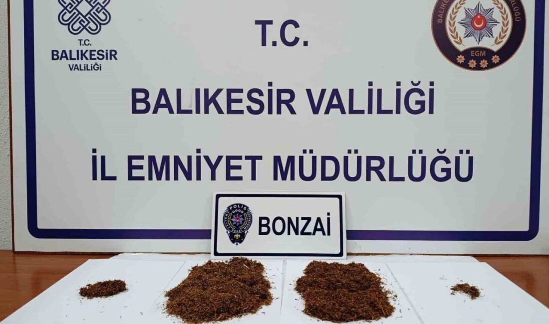 Balıkesir’in Gönen ilçesinde polis ekipleri tarafından düzenlenen uyuşturucu operasyonunda 133