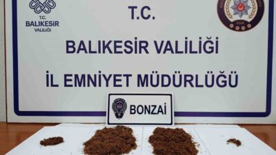 Balıkesir’in Gönen ilçesinde polis ekipleri tarafından düzenlenen uyuşturucu operasyonunda 133