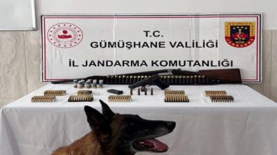 Gümüşhane’nin Kürtün ilçesinde jandarma tarafından bir eve gerçekleştirilen adli aramada