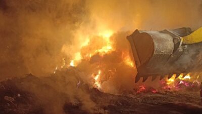 Hakkari’nin Yüksekova ilçesinde dün ot balyalarının bulunduğu alanda çıkan ve