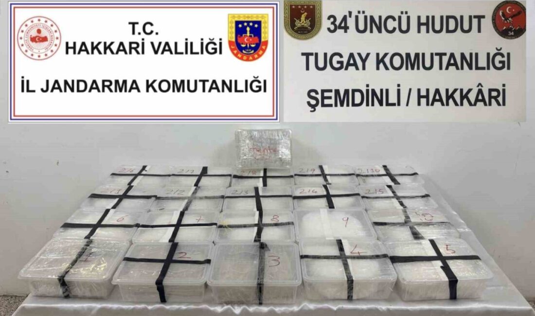 Hakkari İl Jandarma Komutanlığı ekipleri, uyuşturucuyla mücadele kapsamında yaptıkları operasyonda