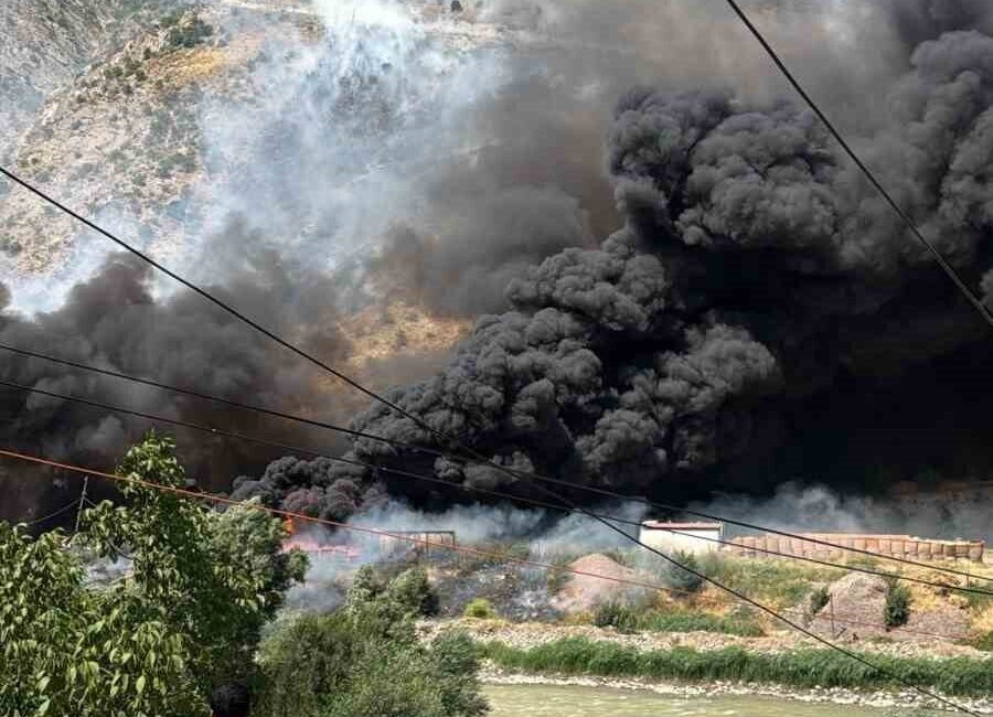 Hakkari-Van kara yolundaki Kırıkdağ köyü karakolundaki hurda alanında, henüz tespit