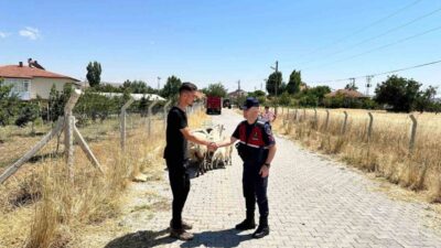 Yozgat’ta bir çiftçiye yardım eli Jandarma’dan geldi. Kent merkezinde küçükbaş