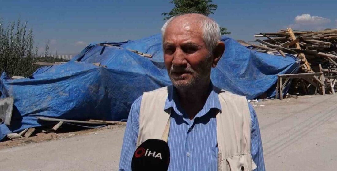 Mamak ilçesinde bulunan bir yolun, iddialara göre inşaat çalışmaları nedeniyle