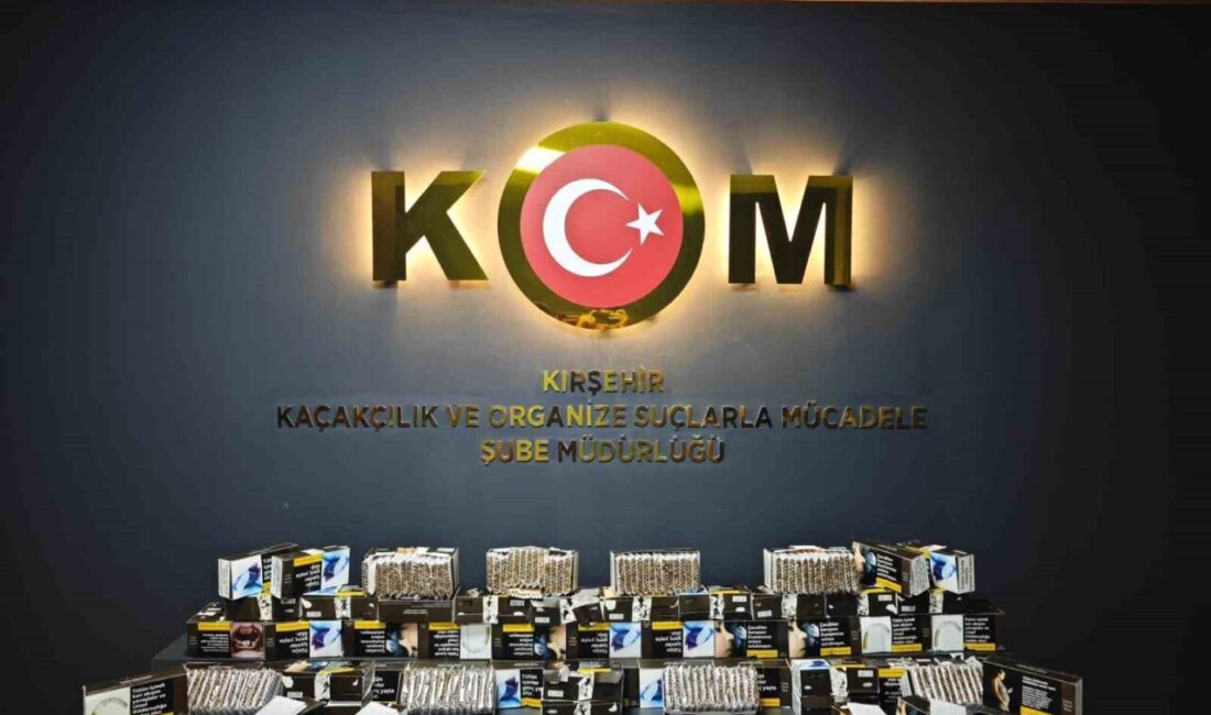 Kırşehir’de, Kaçakçılık ve Organize Suçlarla Mücadele (KOM) Şube Müdürlüğü ekipleri