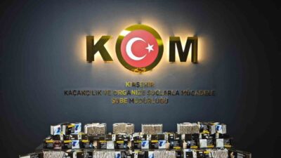 Kırşehir’de, Kaçakçılık ve Organize Suçlarla Mücadele (KOM) Şube Müdürlüğü ekipleri