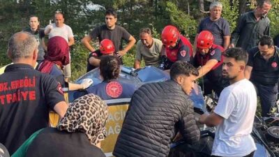 Karadeniz Ereğli ilçesine bağlı Kaptaş Kaymaklar mevkisinde meydana gelen trafik