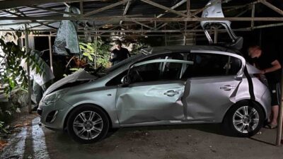 Isparta’da, park halindeki bir araçta meydana gelen çakmak gazı tüpü