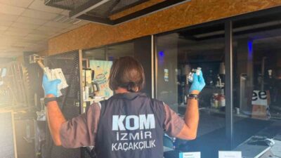 İzmir’de, polis ekipleri tarafından gerçekleştirilen eş zamanlı operasyonlarda gümrük kaçağı