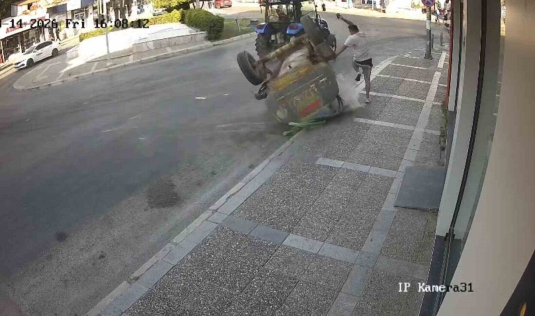 Buca ilçesinde meydana gelen bir olayda, traktörün viraja hızla girmesi