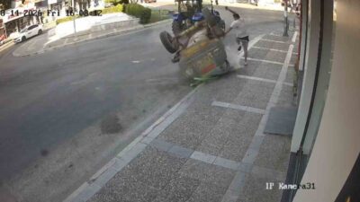 Buca ilçesinde meydana gelen bir olayda, traktörün viraja hızla girmesi