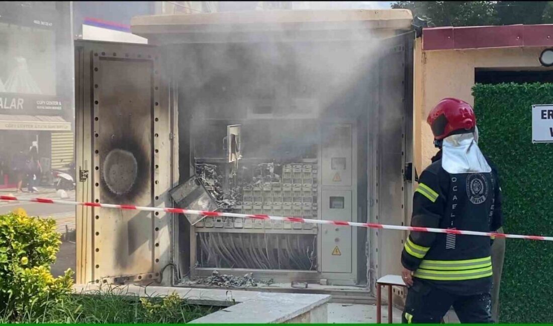 Kocaeli İzmit ilçesi merkezindeki bir elektrik panosunda meydana gelen yangın,