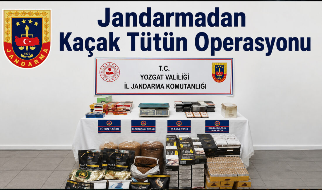 Yozgat’ın Saraykent ilçesinde jandarma ekiplerince düzenlenen kaçakçılık operasyonunda, kargo yoluyla