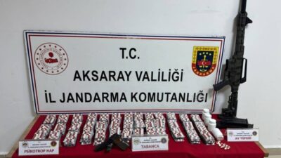 Aksaray’da, Jandarma operasyonuyla uyuşturucu imal ve ticareti yaptığı belirlenen 4