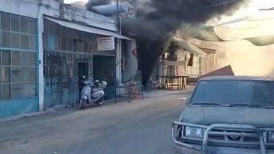 Tekirdağ’ın Süleymanpaşa ilçesindeki Eski Sanayi Sitesi’nde bulunan kapalı cila boya