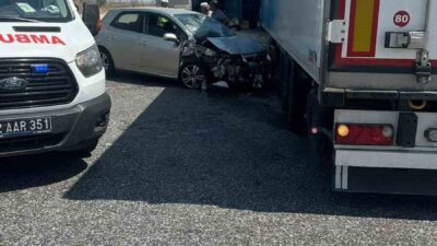 Edirne’de Kapıkule Sınır Kapısı güzergâhında meydana gelen trafik kazasında, bir