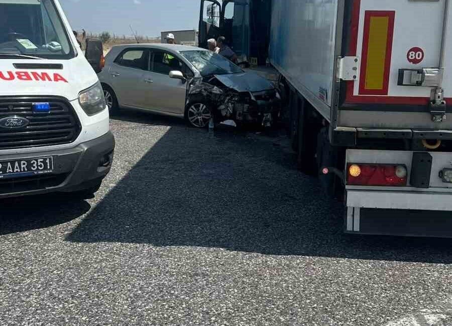 Edirne’de Kapıkule Sınır Kapısı güzergâhında meydana gelen trafik kazasında, bir