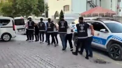 Konya’da park halindeki bir kamyonetin camını kırarak içinde bulunan 450