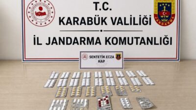 Karabük’te düzenlenen uyuşturucu operasyonlarında 273 adet sentetik hap ve amfetamin
