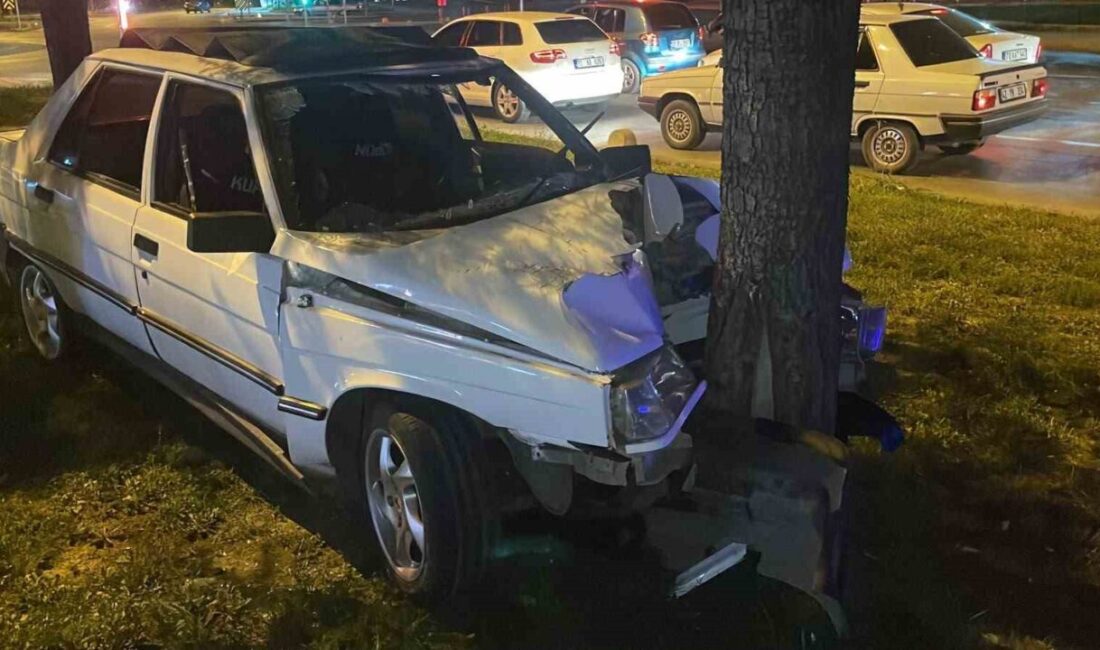 Karaman’da meydana gelen trafik kazasında, bir otomobil sürücüsü kontrolünü kaybederek