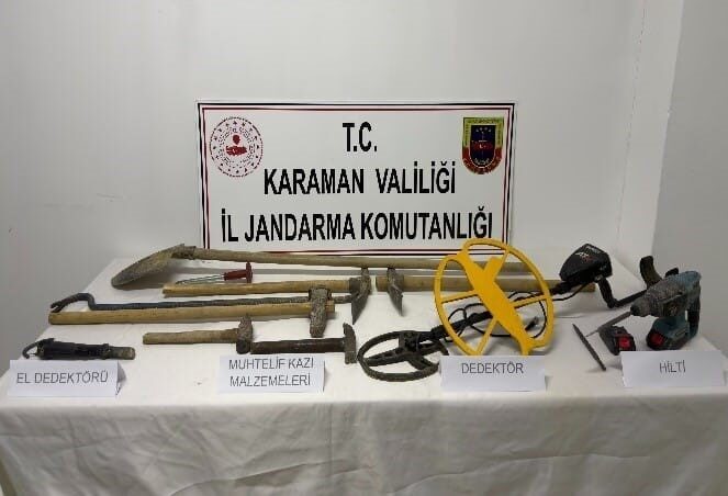 Karaman’da son bir hafta içinde gerçekleştirilen jandarma denetimlerinde tarihi eserler