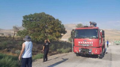 Konya’nın Karapınar ilçesindeki ot yangını, Acıgöl mevkisinde meydana geldi. Yangın,