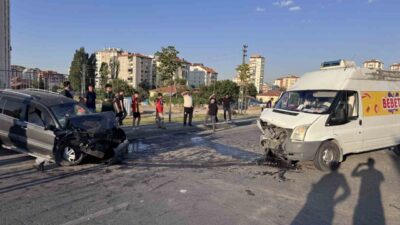 Melikgazi ilçesinde meydana gelen trafik kazasında, otomobilin karşı şeride geçerek