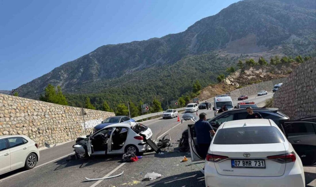 Beydiğin Mahallesi’nde Antalya-Konya kara yolunda meydana gelen bir trafik kazasında,