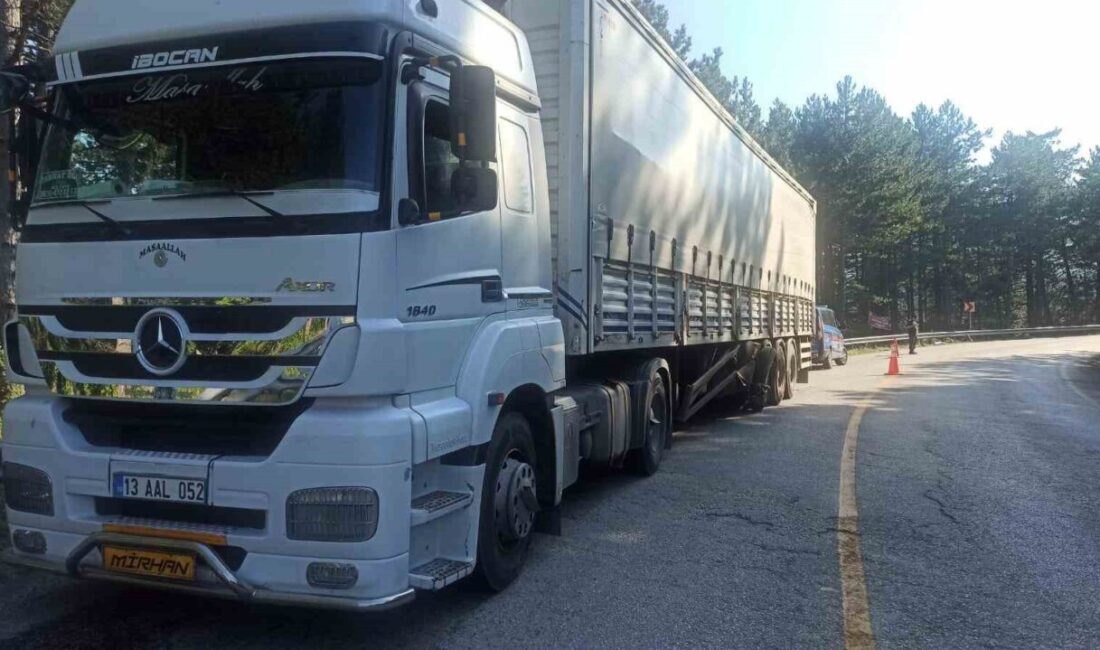 Karabük’te meydana gelen trafik kazasında, savrulan dorsesinin karşı yönden gelen