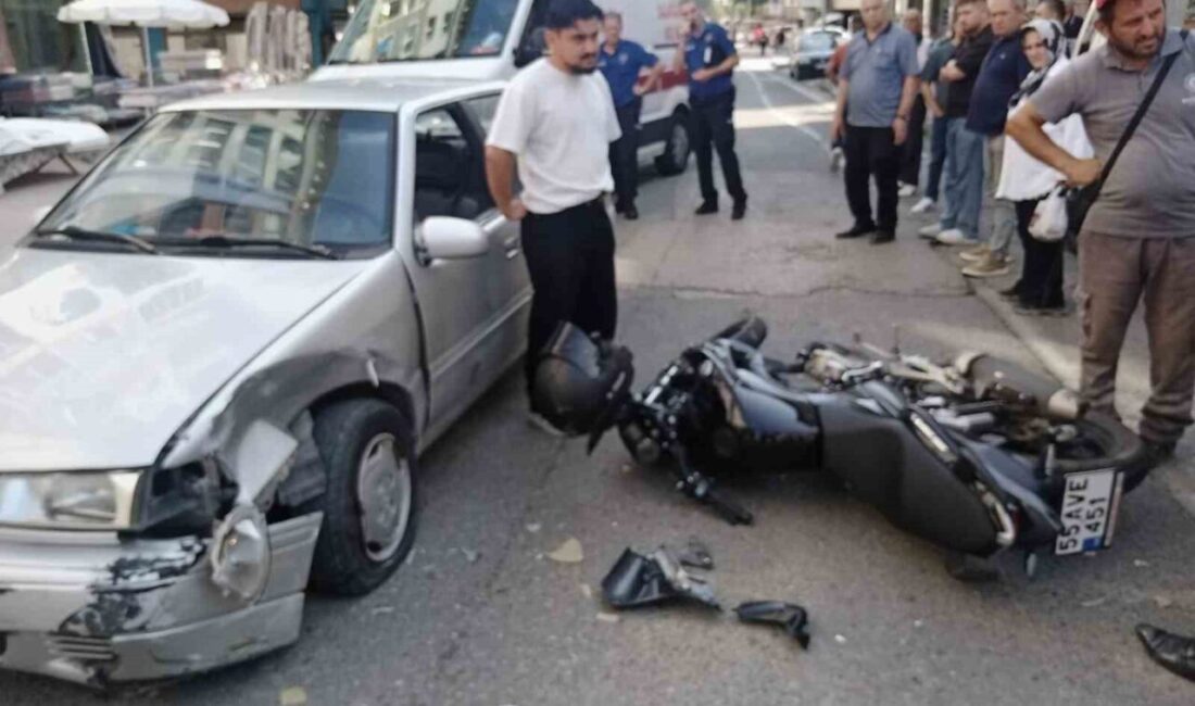Samsun’da meydana gelen bir trafik kazasında, 17 yaşındaki sürücü, motosikletiyle