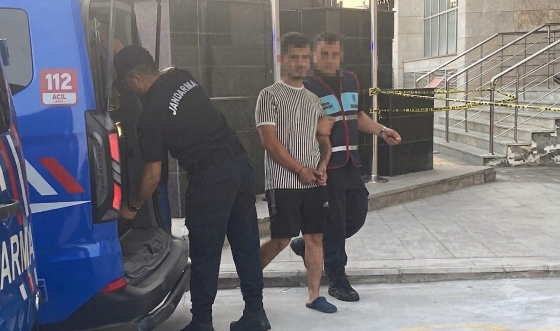 Mersin’de bir tatil sitesinin yönetim kurulu başkanı, kask takmış bir