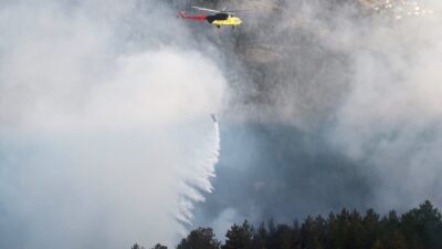 Kastamonu’nun Taşköprü ilçesinde meydana gelen orman yangınının enerjisi, ekiplerin müdahalesi
