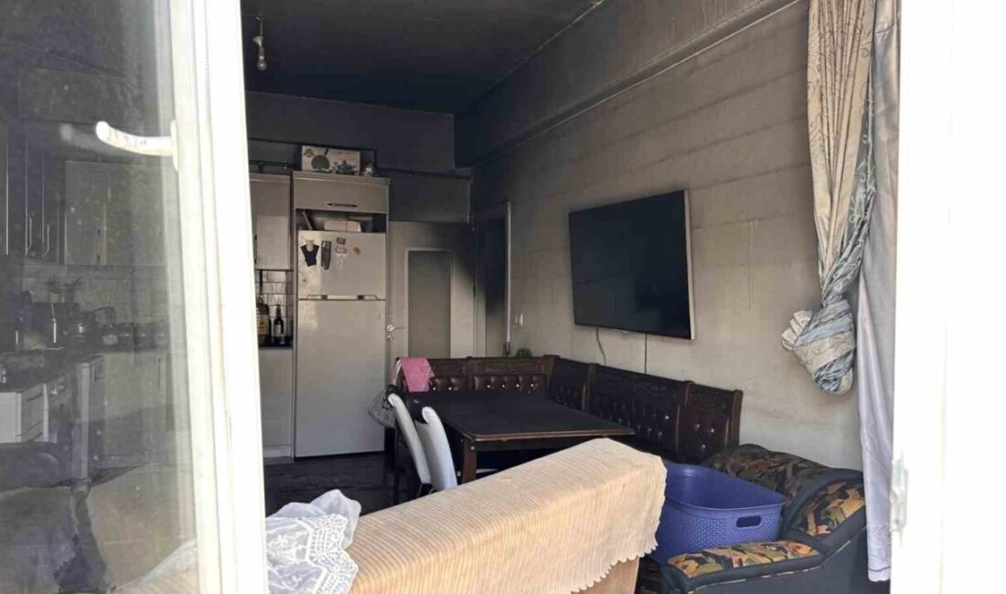 Kastamonu’da, Saraçlar Mahallesi’nde bir apartmanın kapıcı dairesinde meydana gelen yangında