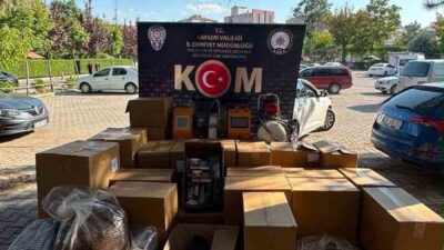 Kayseri’de emniyet güçleri tarafından bir adreste yapılan aramada, 270 bin