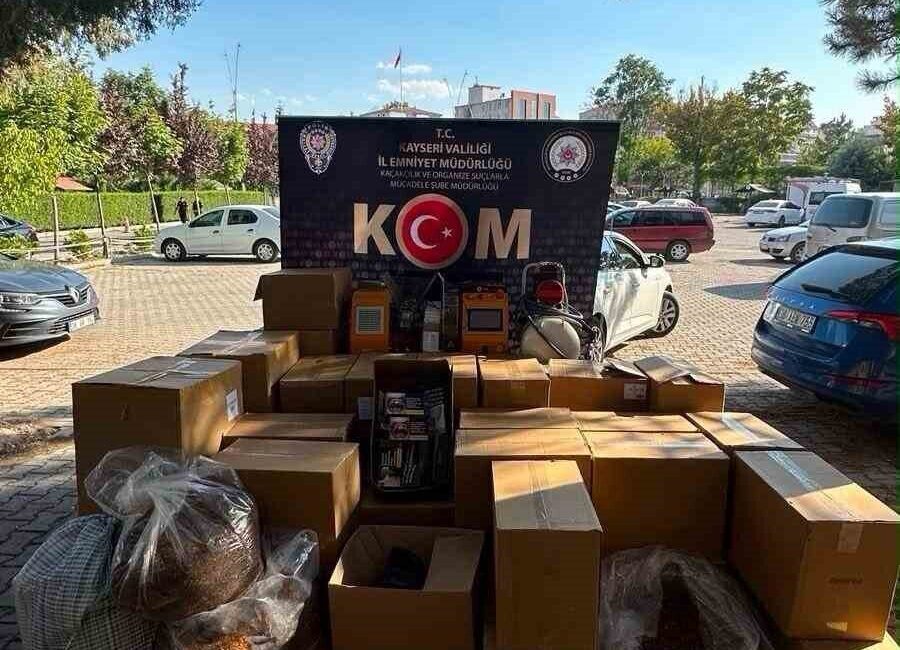 Kayseri’de emniyet güçleri tarafından bir adreste yapılan aramada, 270 bin