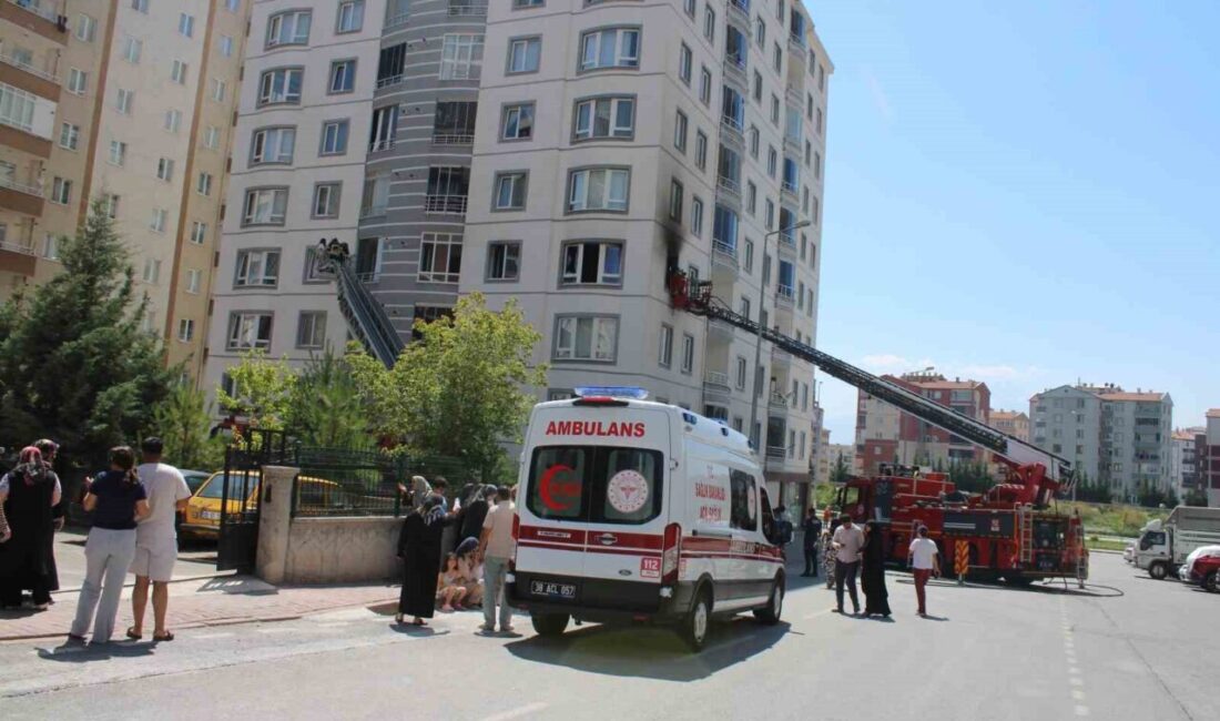 Kayseri’de, Ertuğrulgazi Mahallesi’nde bulunan 9 katlı bir binanın 3. katında