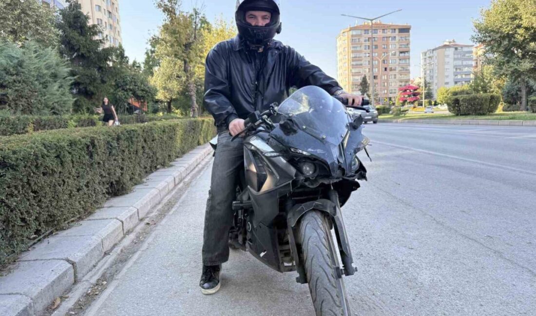 Sümer Mahallesi’nde meydana gelen kazanın ardından motosikletini otoparktan teslim alan